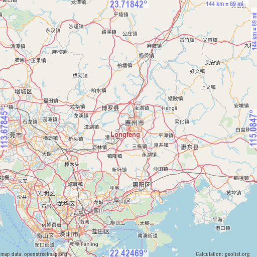 Longfeng on map