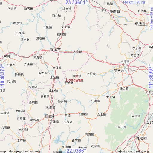 Longwan on map