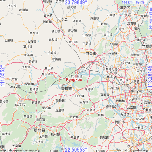 Kengkou on map