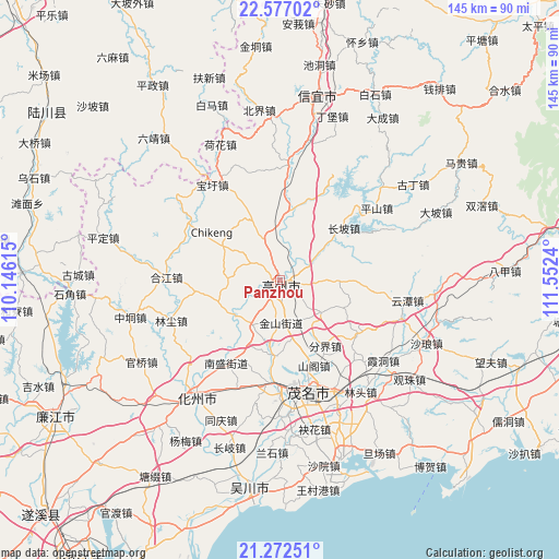 Panzhou on map