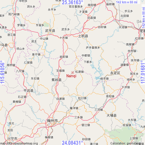 Nanqi on map