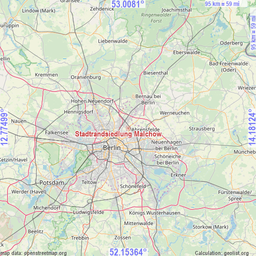 Stadtrandsiedlung Malchow on map