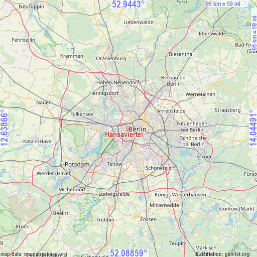 Hansaviertel on map