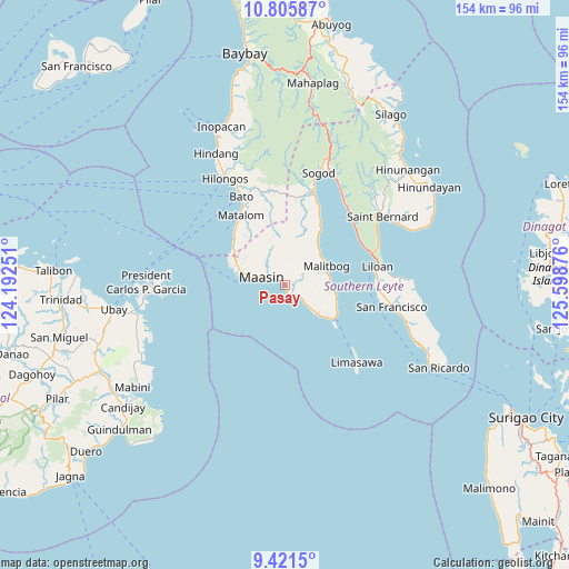 Pasay on map