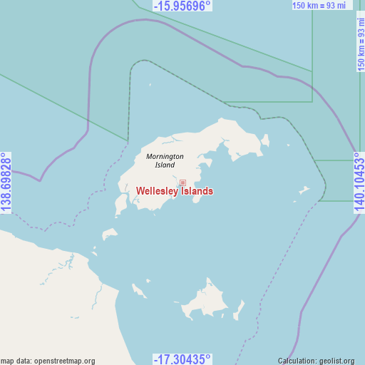 Wellesley Islands on map
