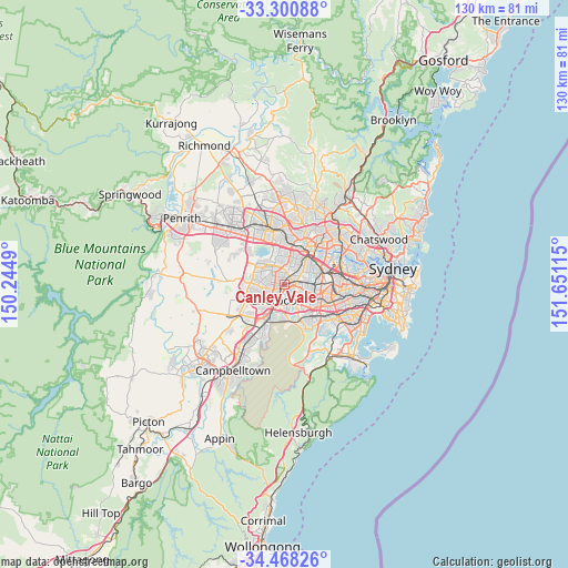 Canley Vale on map