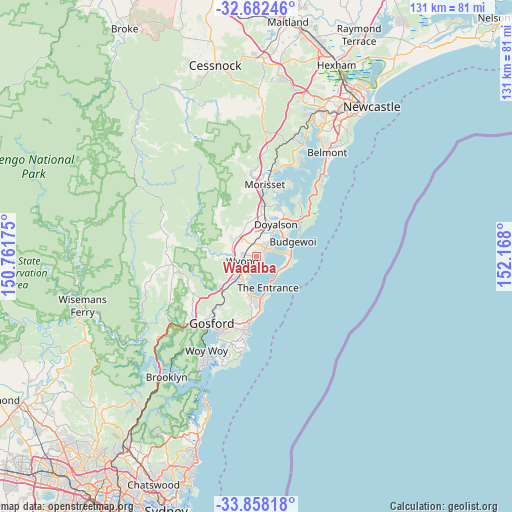 Wadalba on map