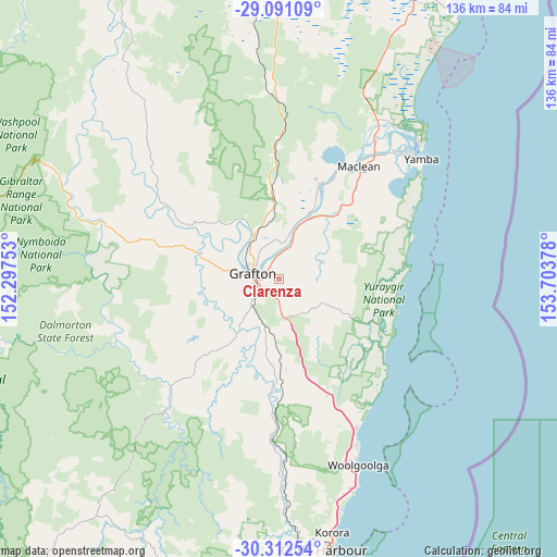 Clarenza on map