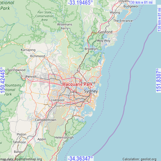 Macquarie Park on map