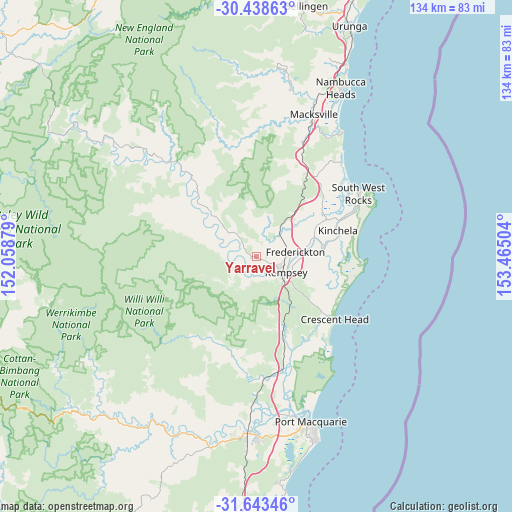 Yarravel on map