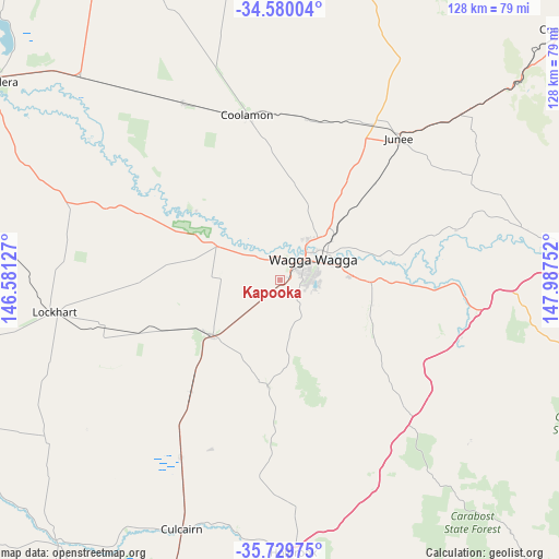 Kapooka on map