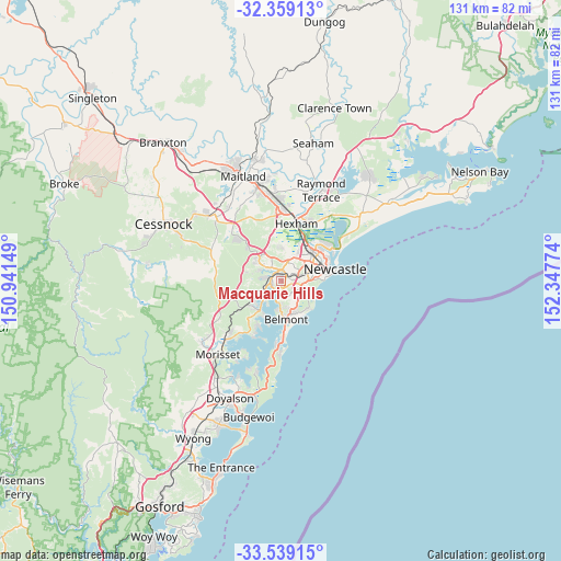 Macquarie Hills on map