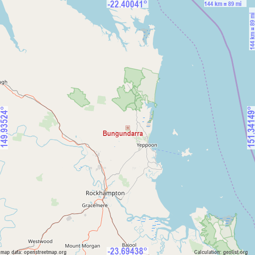 Bungundarra on map