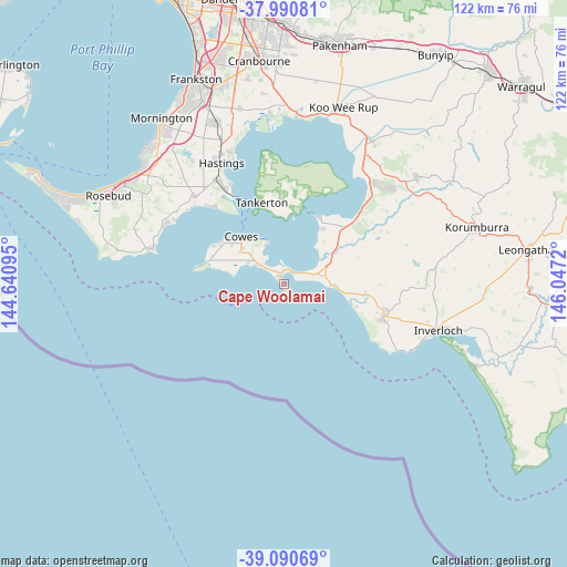 Cape Woolamai on map