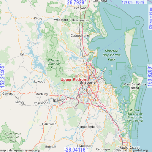 Upper Kedron on map