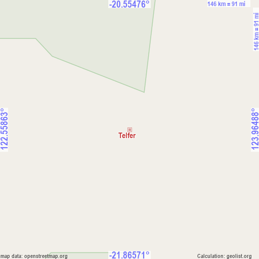 Telfer on map