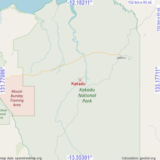 Kakadu on map