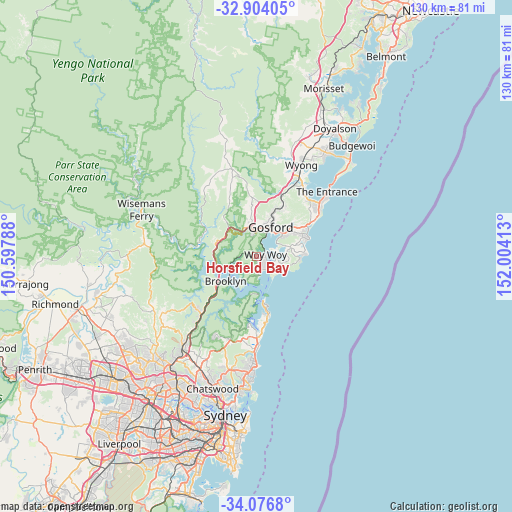 Horsfield Bay on map
