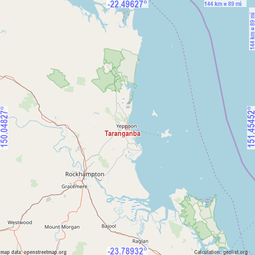 Taranganba on map