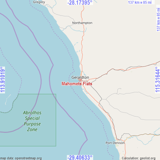 Mahomets Flats on map