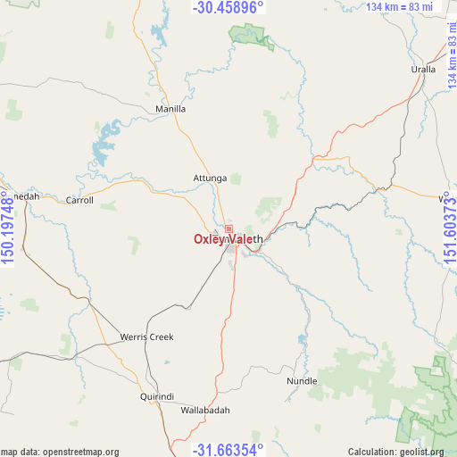 Oxley Vale on map