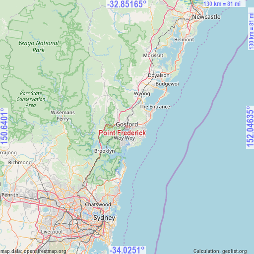 Point Frederick on map