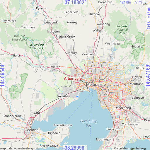 Albanvale on map