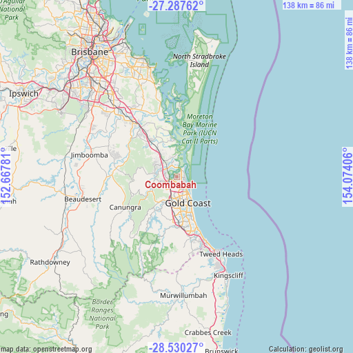 Coombabah on map