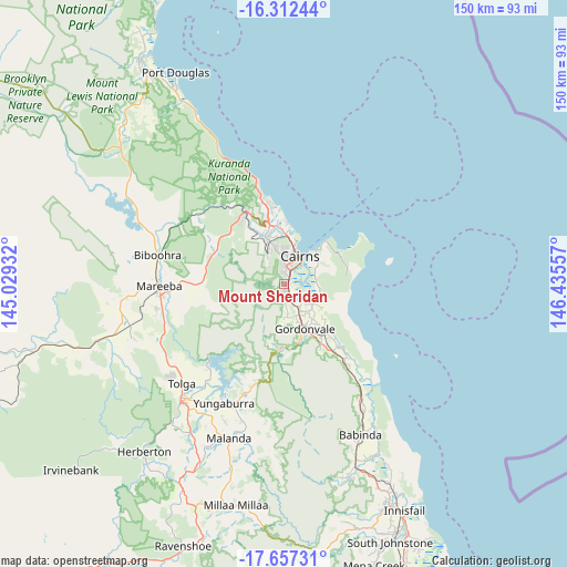 Mount Sheridan on map
