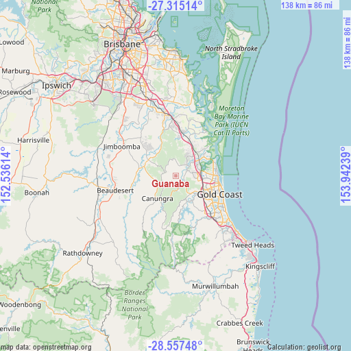 Guanaba on map