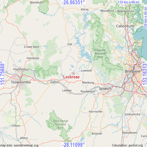 Lockrose on map