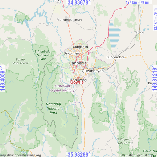 Gowrie on map