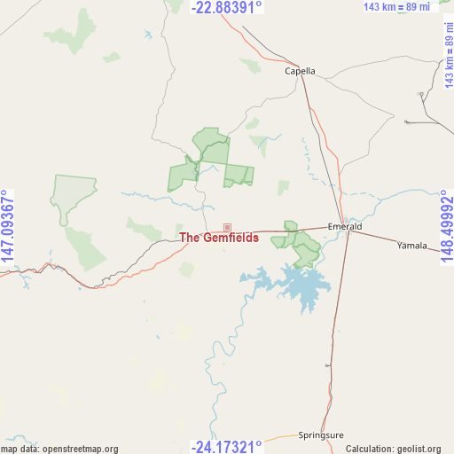 The Gemfields on map