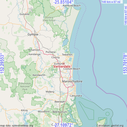 Verrierdale on map