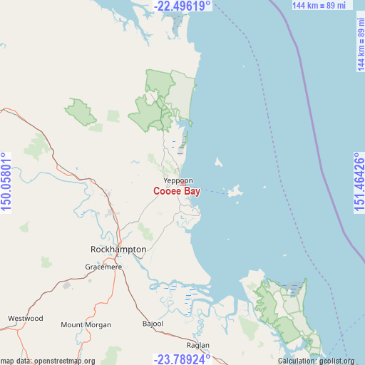 Cooee Bay on map