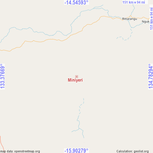 Miniyeri on map