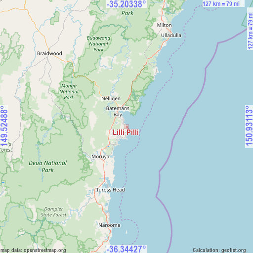 Lilli Pilli on map