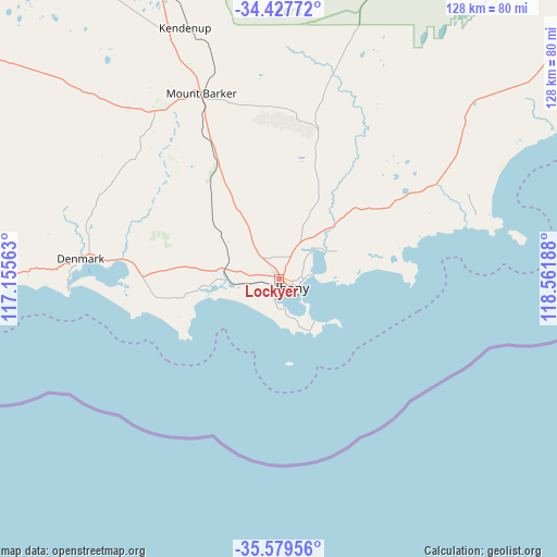 Lockyer on map