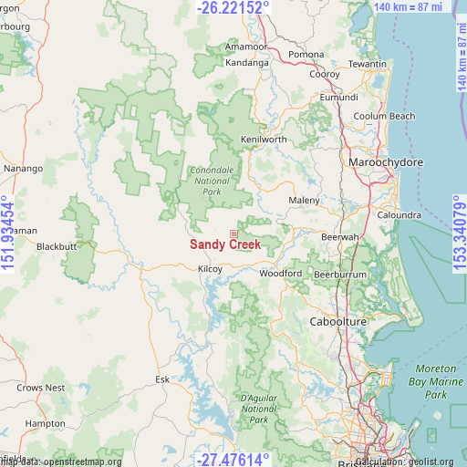 Sandy Creek on map