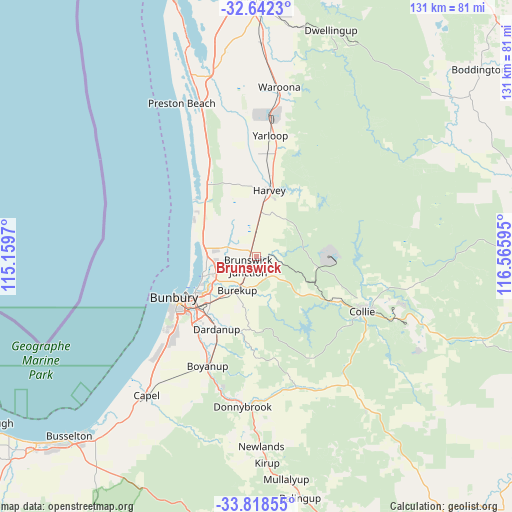Brunswick on map
