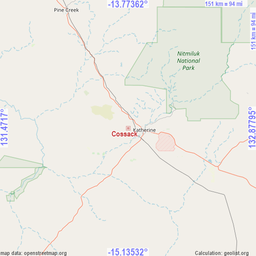 Cossack on map