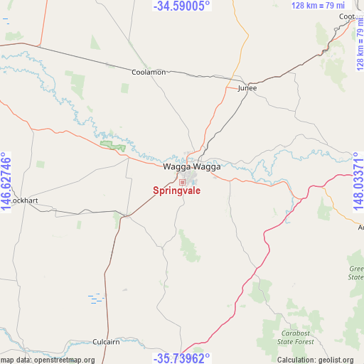 Springvale on map