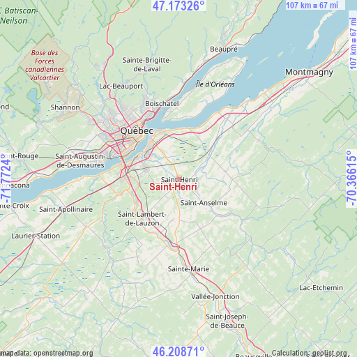 Saint-Henri on map