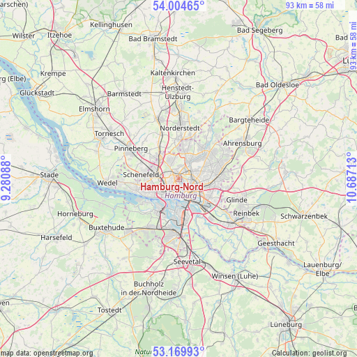 Hamburg-Nord on map