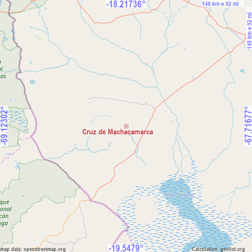 Cruz de Machacamarca on map