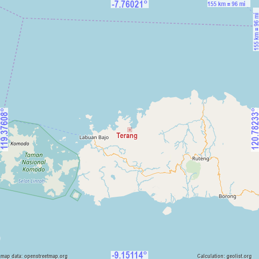 Terang on map