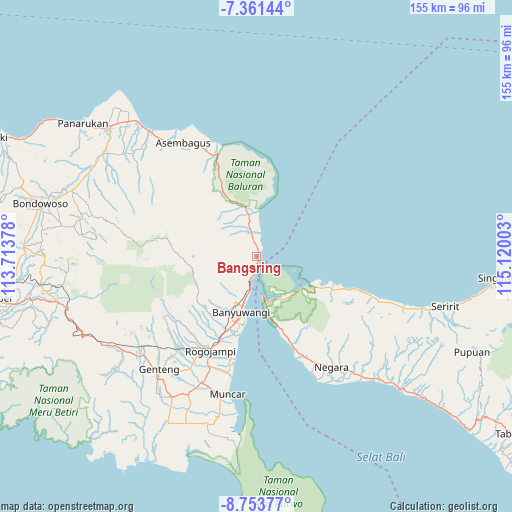 Bangsring on map