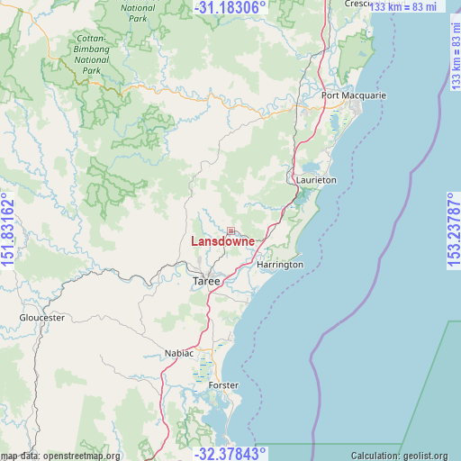 Lansdowne on map