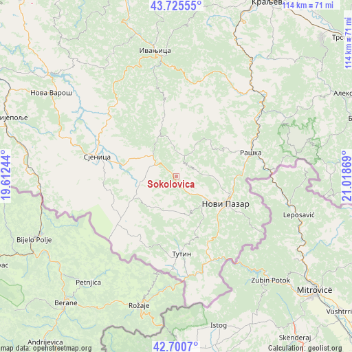 Sokolovica on map