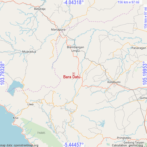 Bara Datu on map